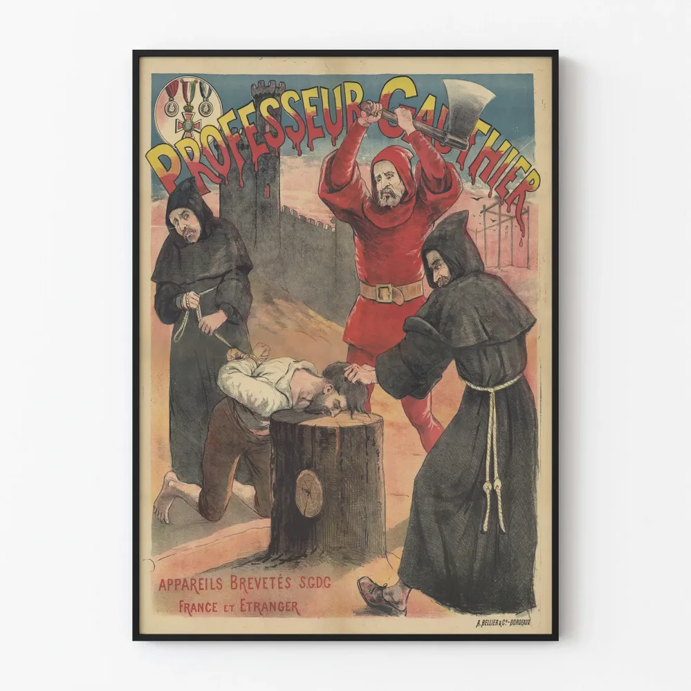 Vintage plakat Profesor Gauthier - Historyczna dekoracja ścienna