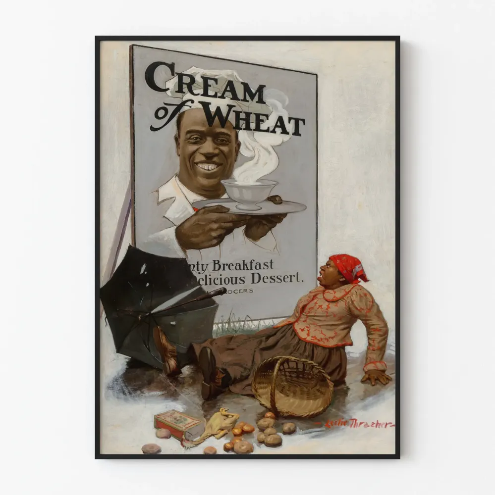 Vintage plakat reklamowy Cream Wheat do dekoracji ścian