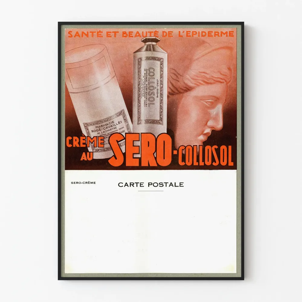 Vintage plakat reklamowy Crème Séro-Collosol do dekoracji ścian