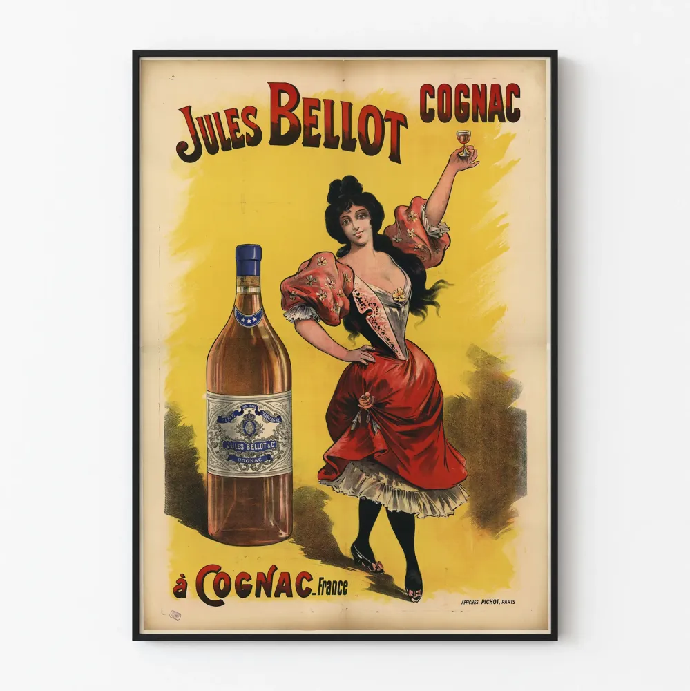 Vintage plakat reklamowy Jules Bellot Cognac