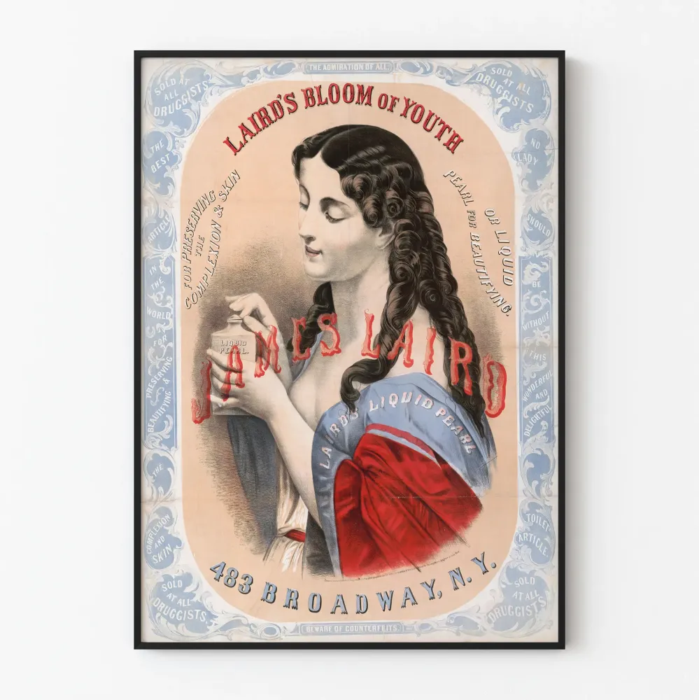 Vintage plakat reklamowy Laird's Bloom Youth do dekoracji ścian