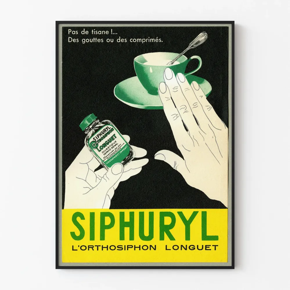 Vintage plakat reklamowy Siphuryl Longuet - Retro dekoracja ścienna
