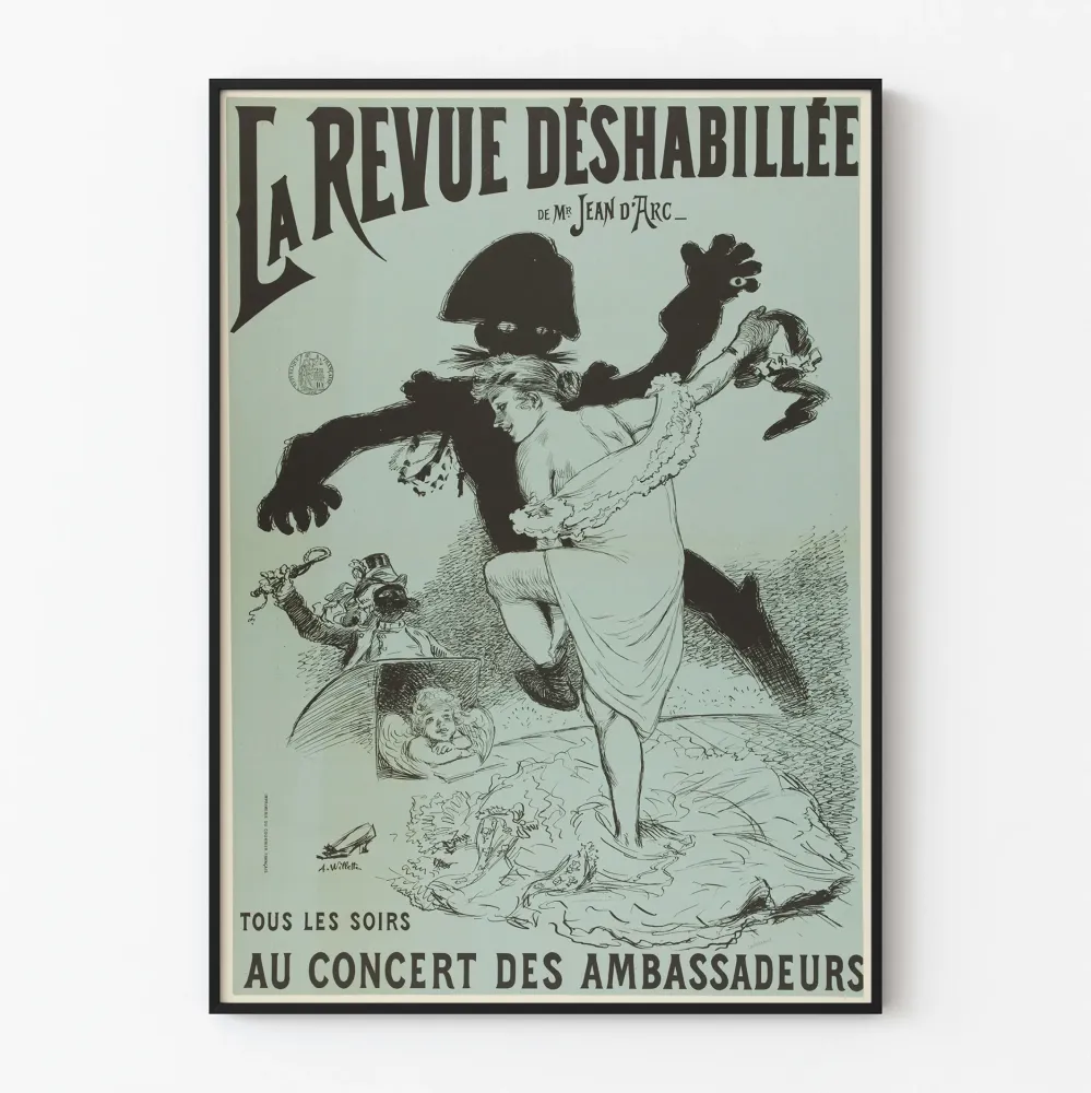 Vintage plakat La Revue Déshabillée - Elegancka dekoracja ścienna