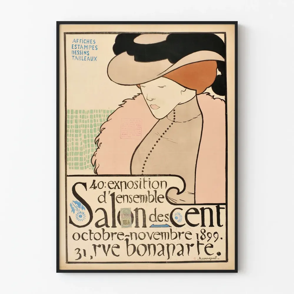 Vintage plakat Salon des Cent 1899 - Elegancka dekoracja ścienna