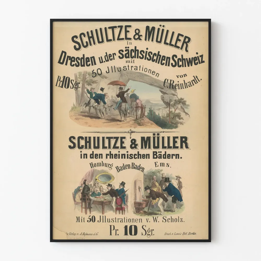 Vintage plakat Schultze & Müller – Historyczna dekoracja ścienna