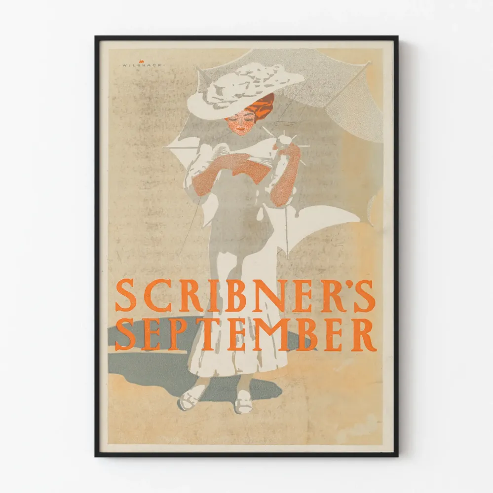 Vintage plakat Scribner's September do eleganckiej dekoracji ściennej
