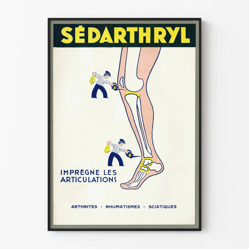 Vintage plakat Sédarthryl na ulgę stawów