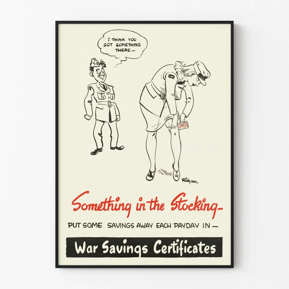 Vintage plakat „Coś w skarpecie” do dekoracji ściennej