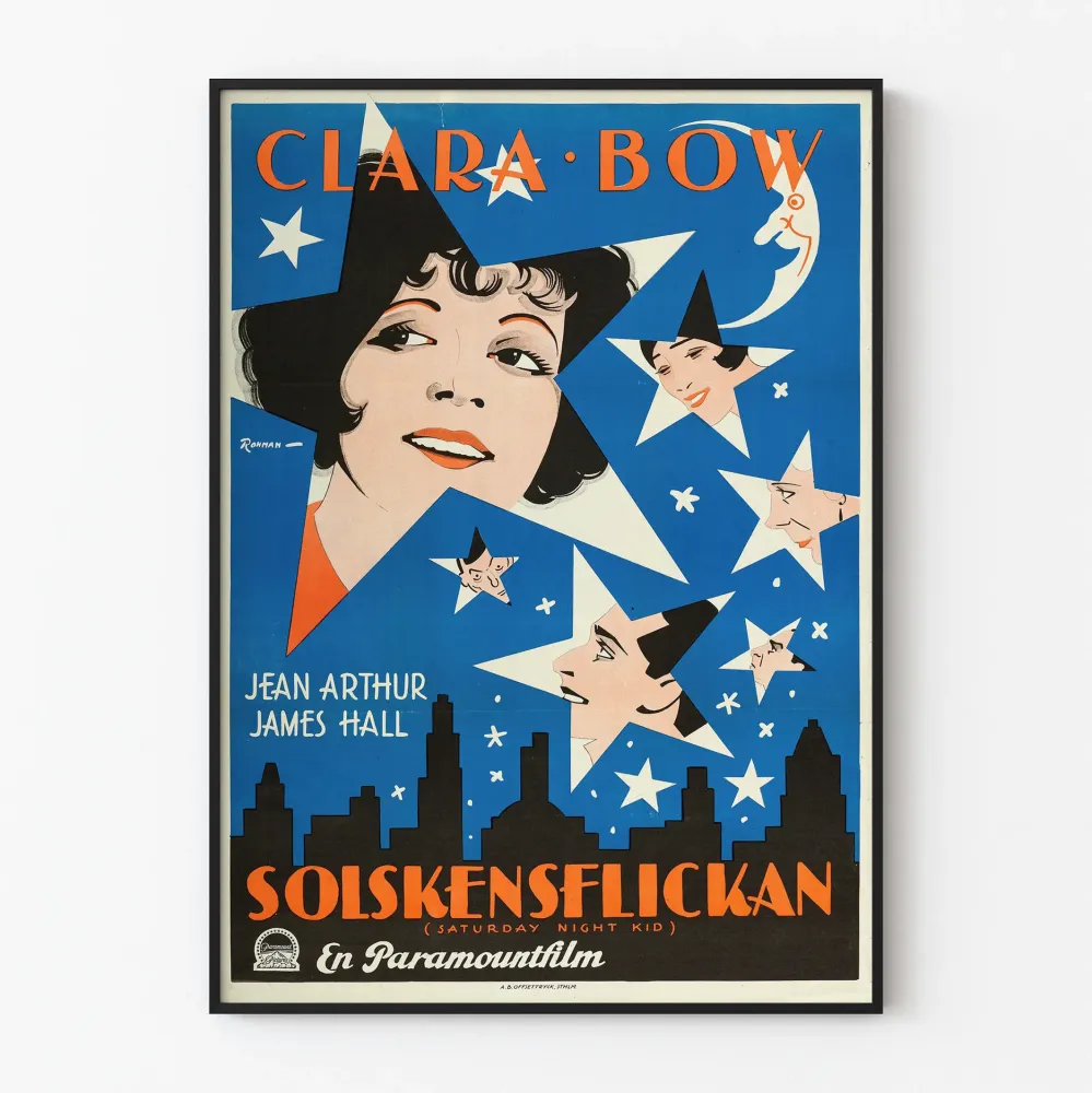 Vintage plakat Solskensflickan - Plakat dekoracji ściennej kino retro