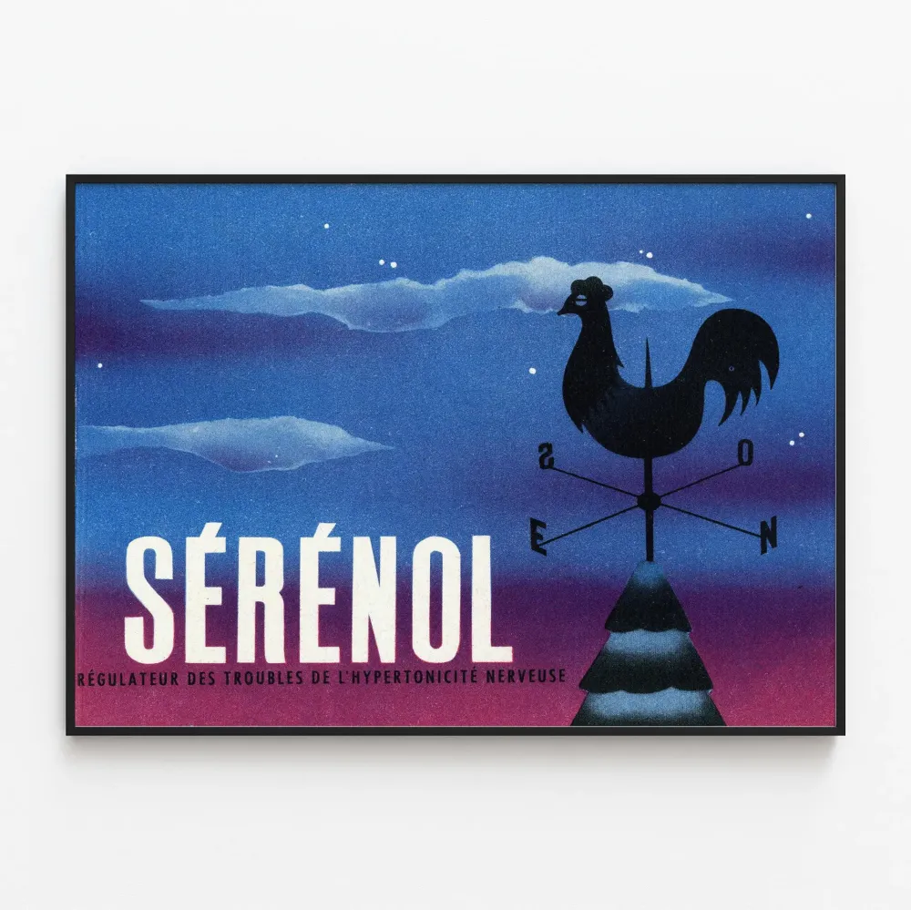 Vintage plakat Sérénol - Uspokajająca dekoracja ścienna