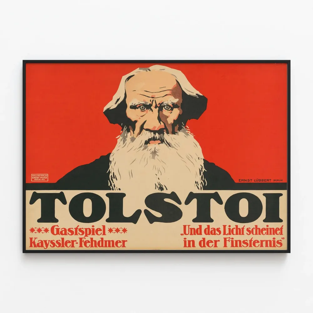 Vintage plakat Tolstoj - Artystyczna dekoracja ścienna