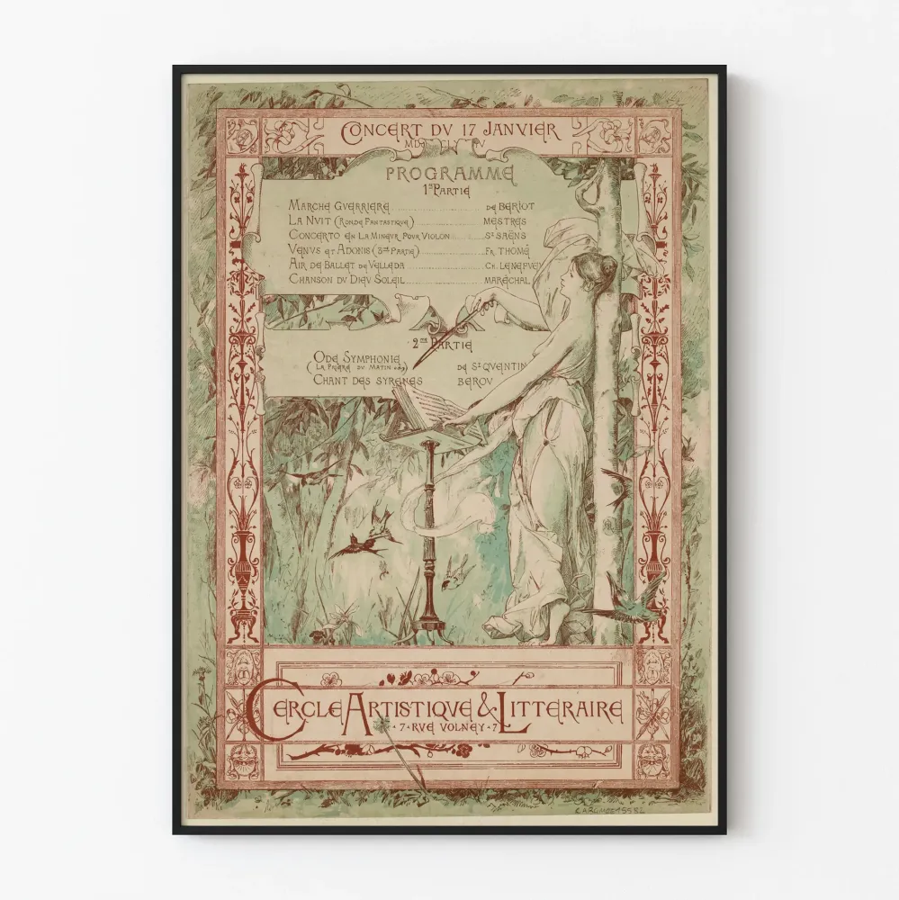 Vintage plakat Towarzystwa Artystyczno-Literackiego do dekoracji ścian