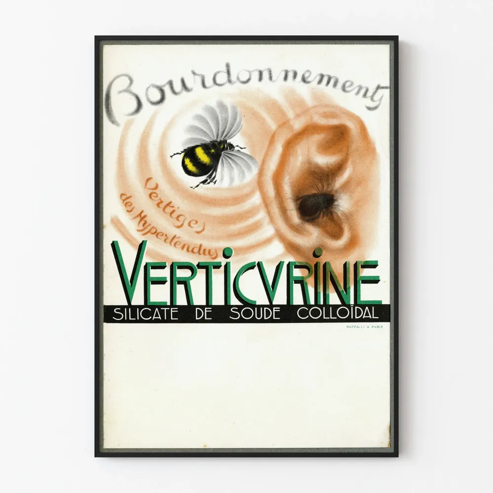 Vintage plakat Verticvrine do dekoracji ściennych zdrowia