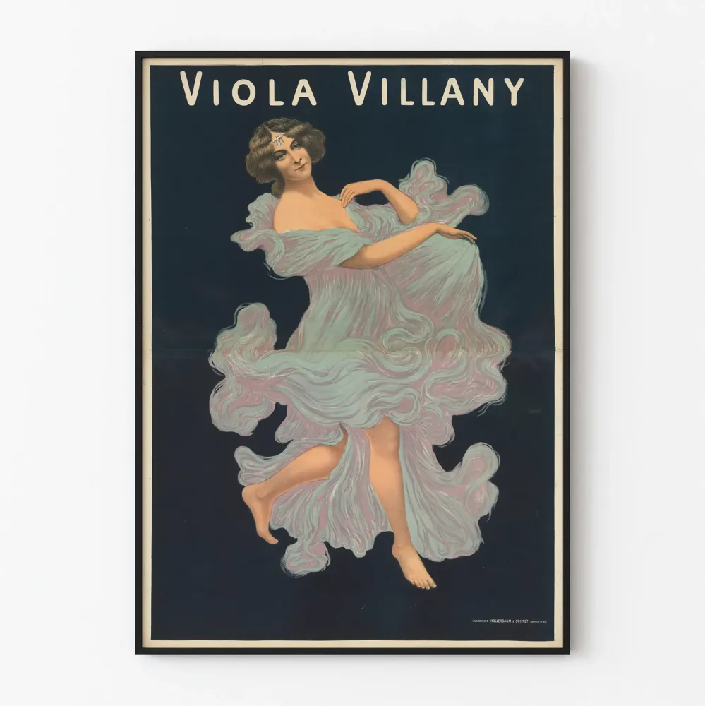 Vintage plakat Viola Villany - elegancka dekoracja ścienna