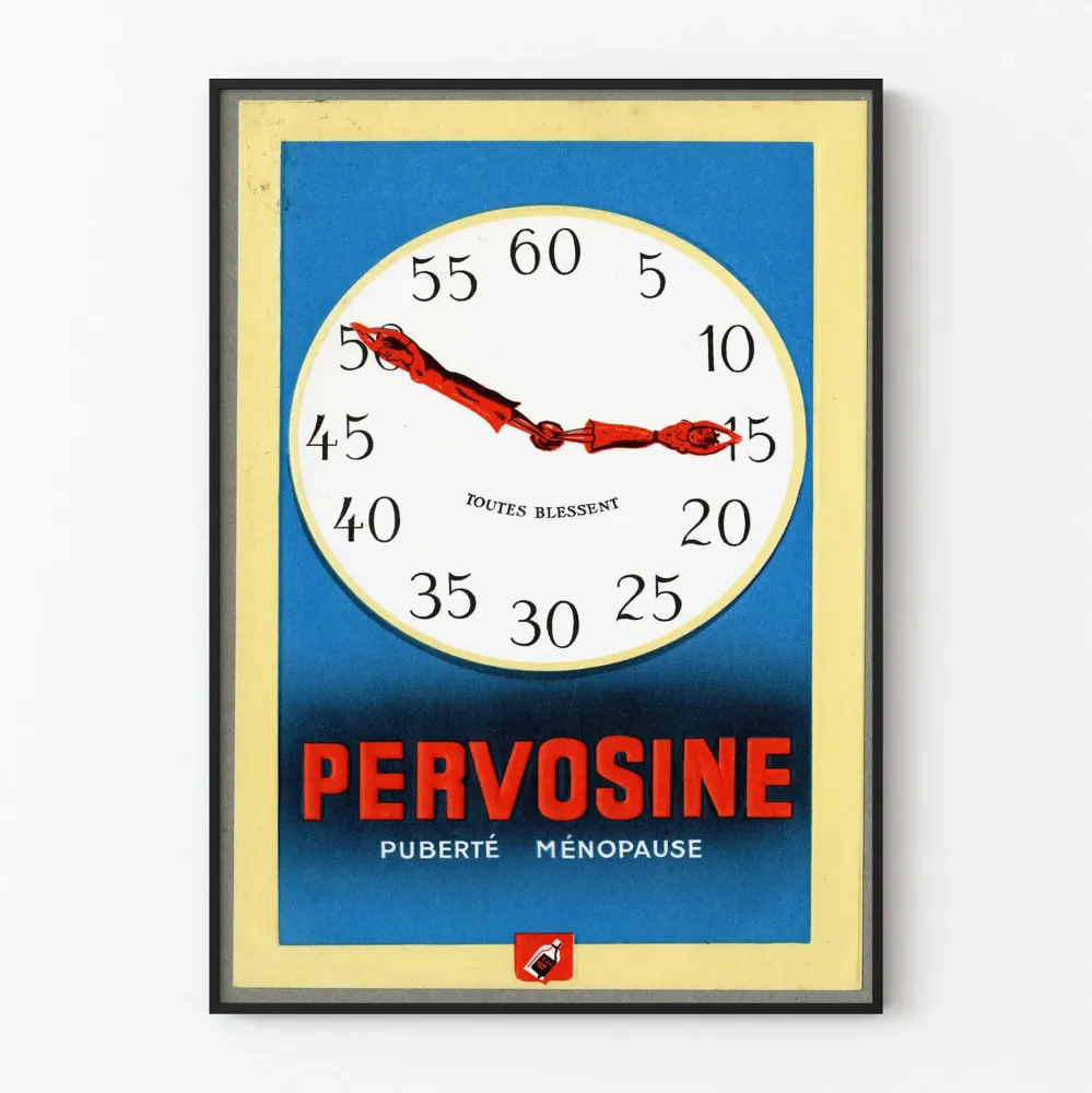 Vintage'owy plakat reklamowy Pervosine do dekoracji ściennej