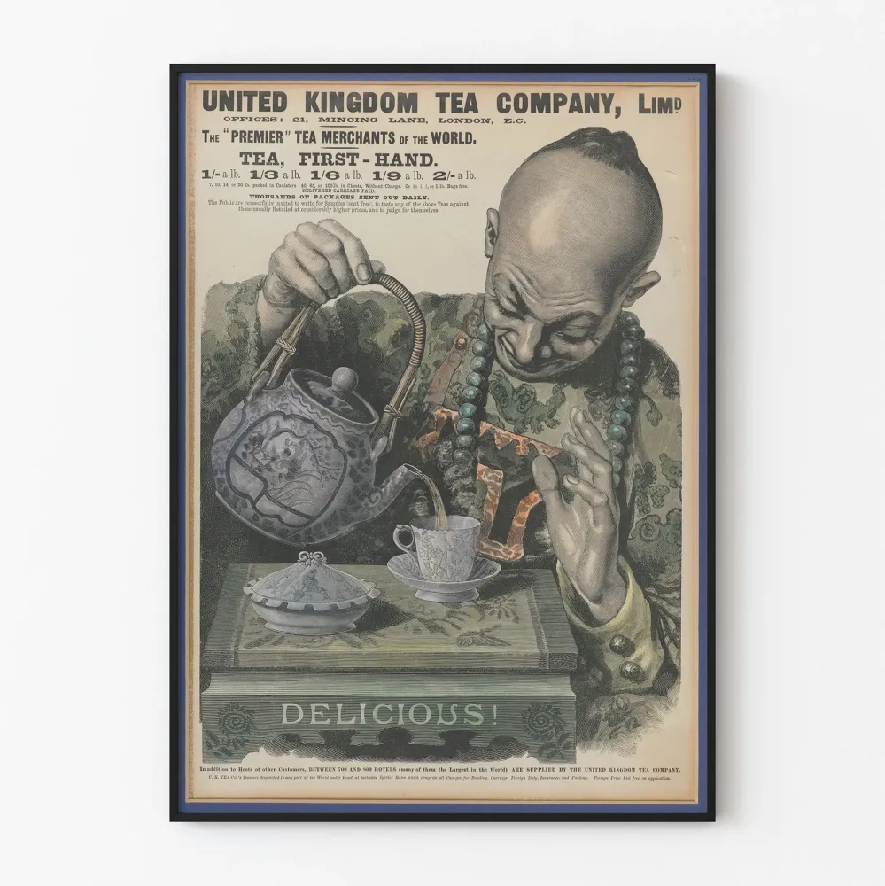 Vintageowy plakat United Kingdom Tea Company - Klasyczna dekoracja ścienna z herbatą