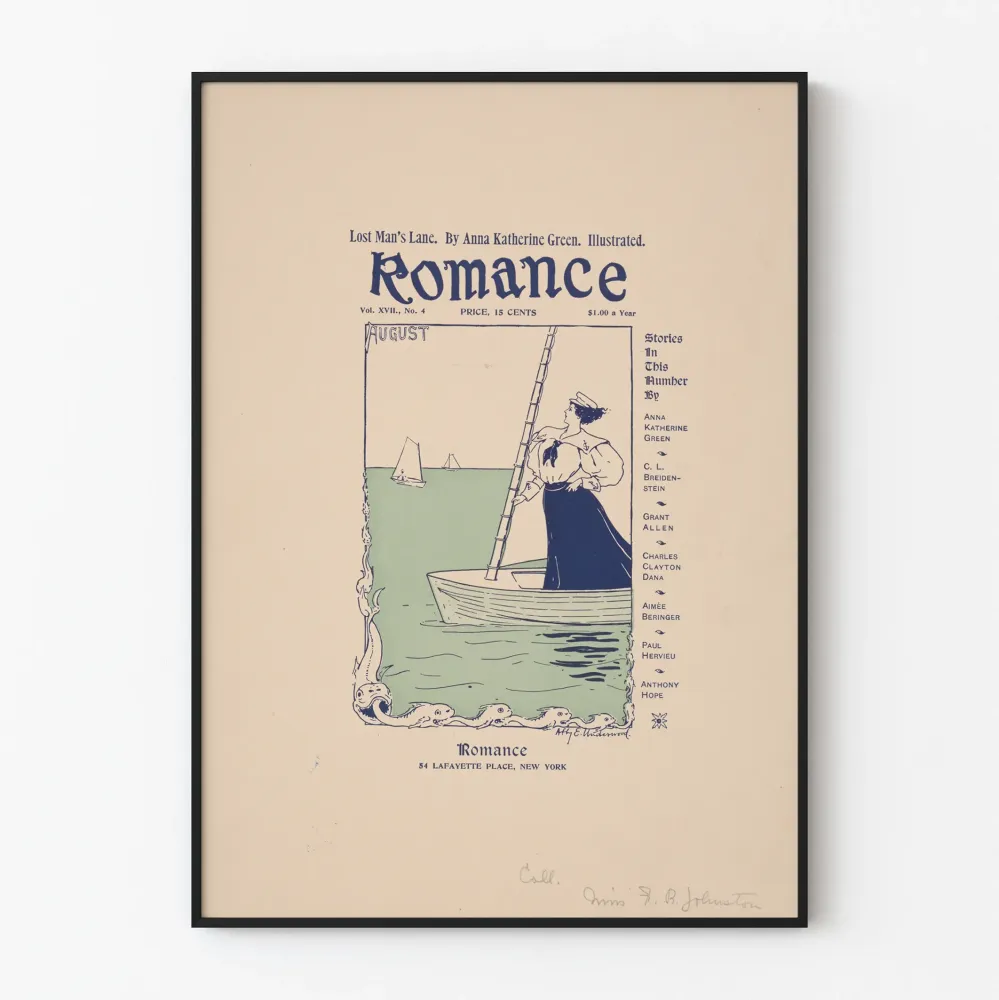 Wakacyjny plakat vintage z motywem romansowym do dekoracji ściennych