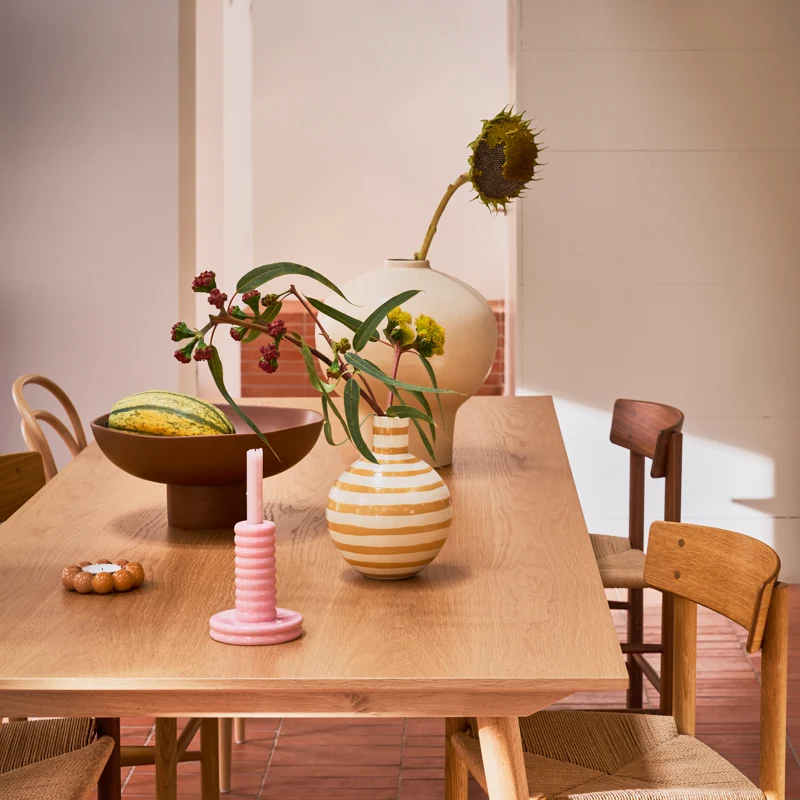 Wazon ceramiczny AMARA pomarańczowy z kremowym