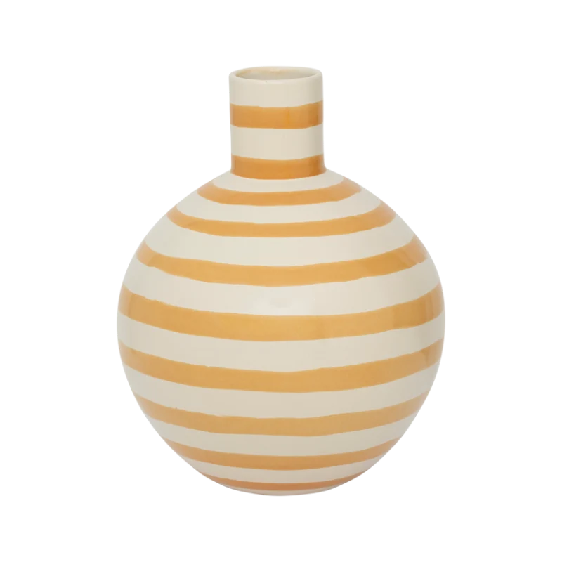 Wazon ceramiczny AMARA pomarańczowy z kremowym