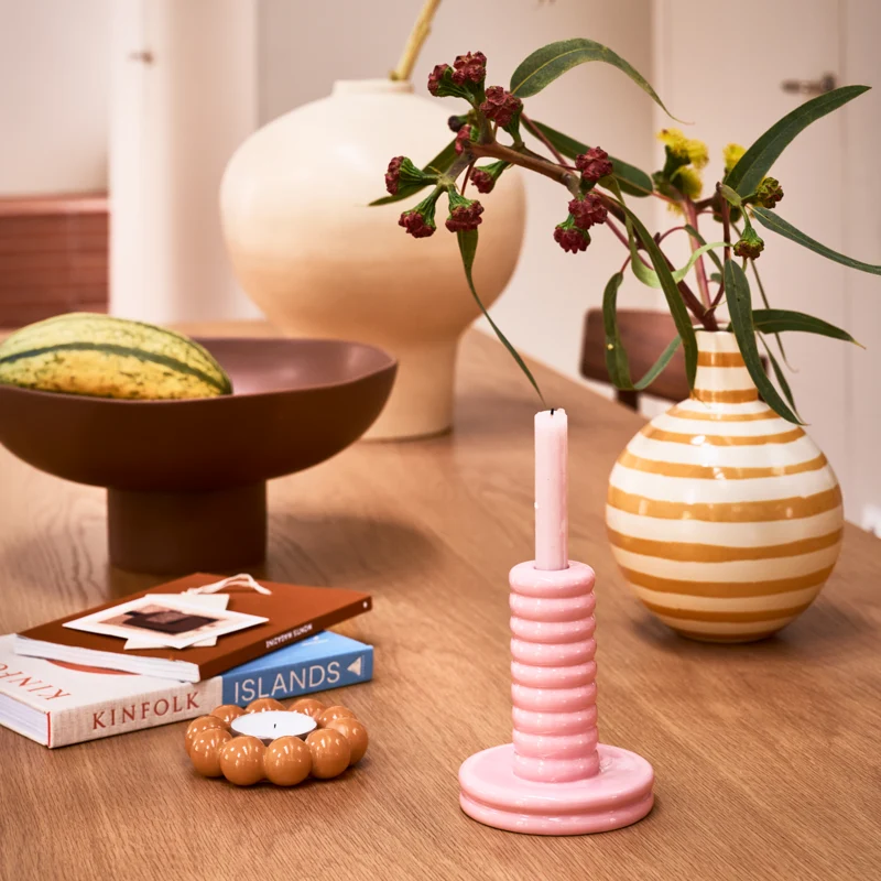 Wazon ceramiczny AMARA pomarańczowy z kremowym