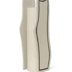Wazon PASTE VASE SLIM złamana biel z czarnym wzorem
