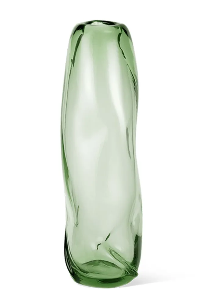 Wazon WATER TALL SWIRL jasnozielony