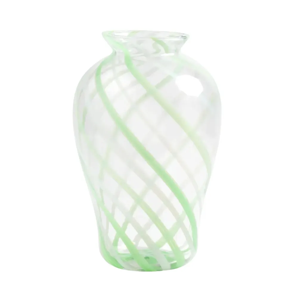 Wazon YOGU SPIRAL zielone szkło