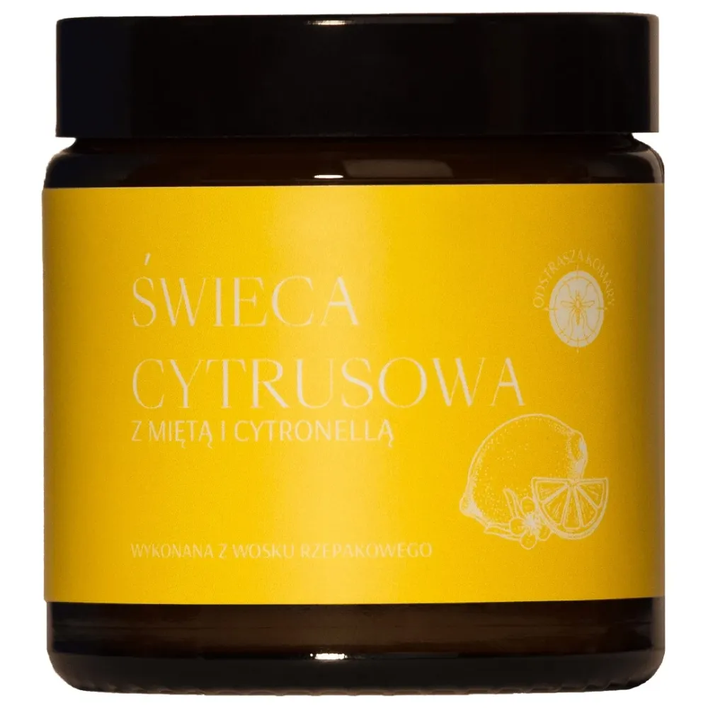 Świeca cytrusowa z miętą i cytronellą 120ml