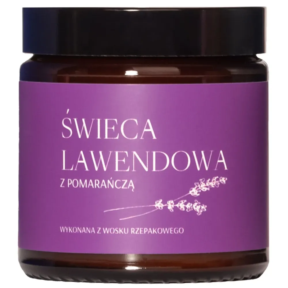 Świeca lawendowa z pomarańczą 120ml