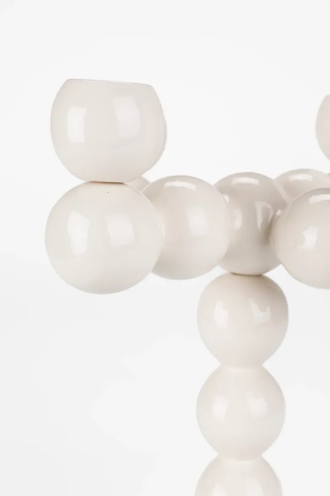Świecznik BUBBLES FOUR beżowy