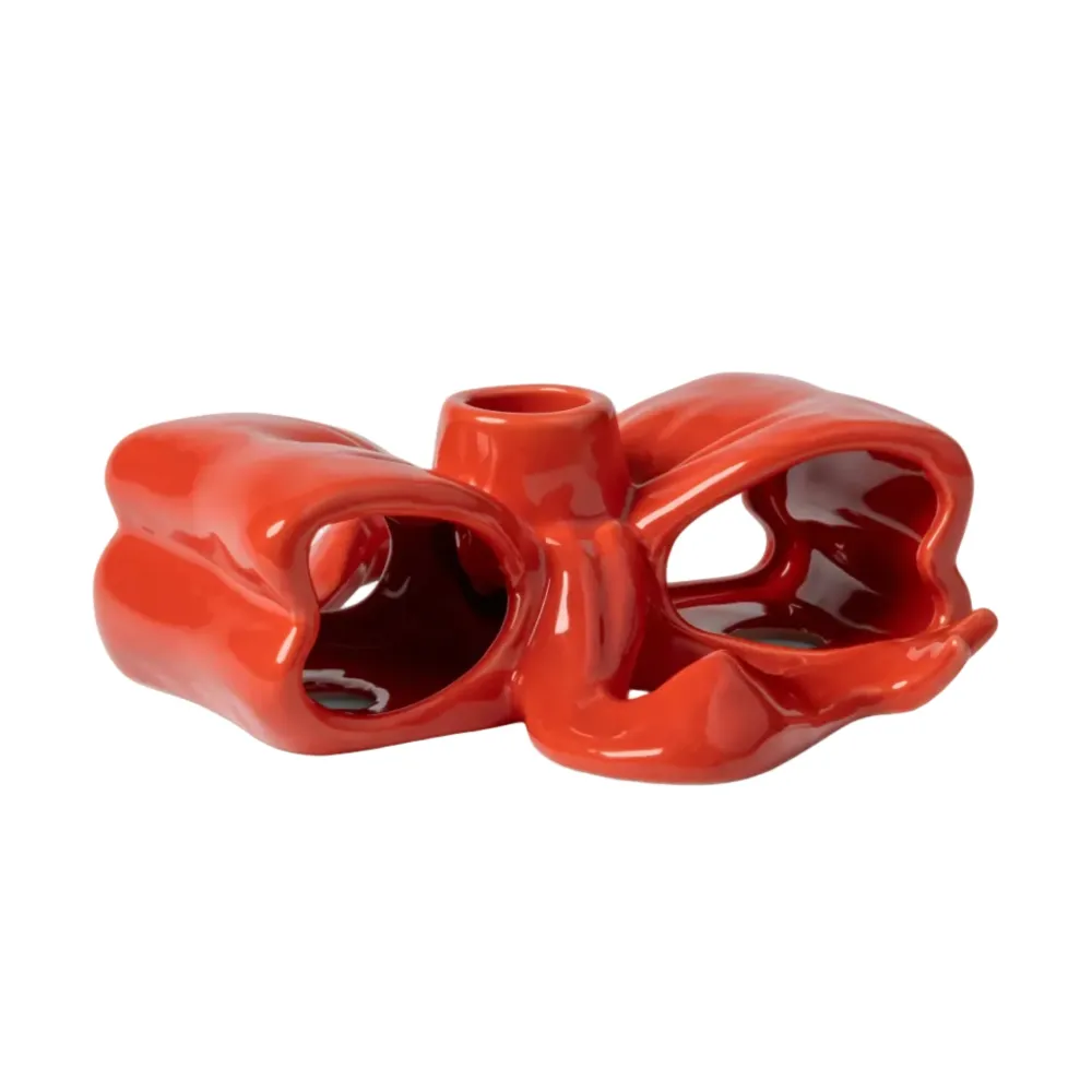 Świecznik RIBBON czerwony