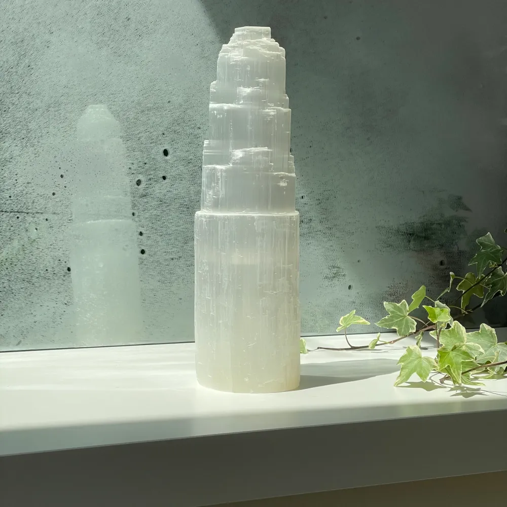Świecznik selenitowy Iceberg 30 cm