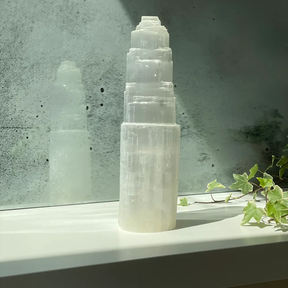 Świecznik selenitowy Iceberg 30 cm