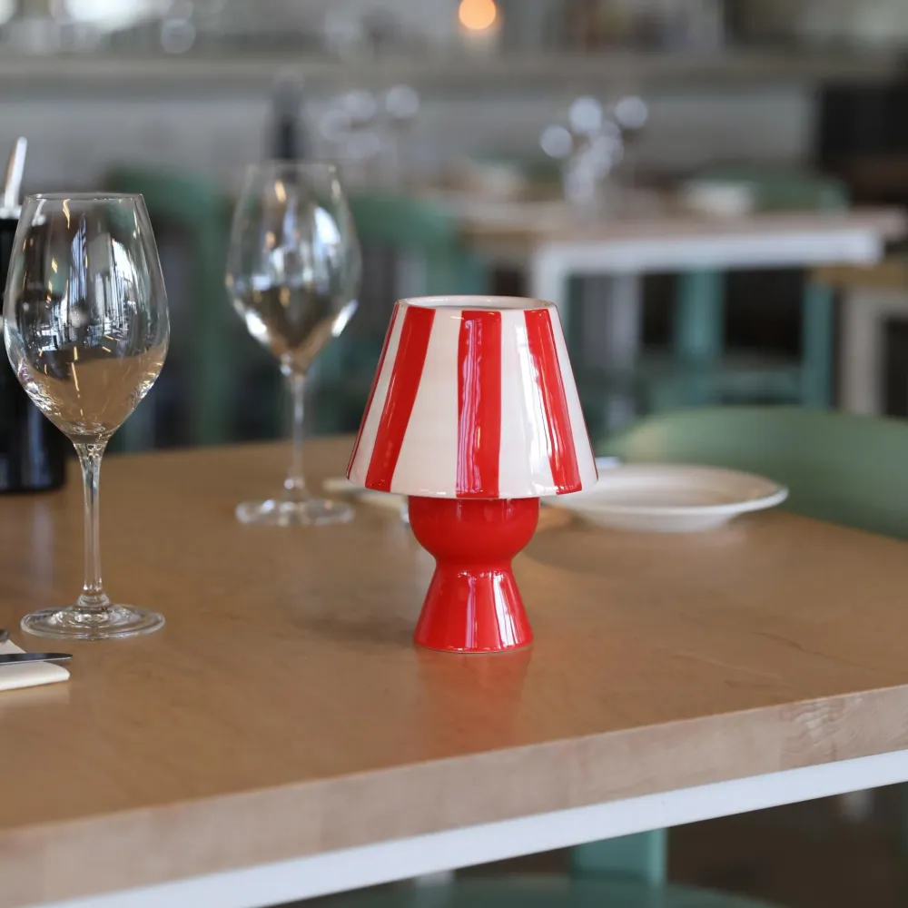 Świecznik na tealight CANTINE czerwony z białym