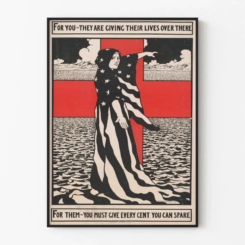 Wintage patriotyczny plakat do dekoracji ściennej