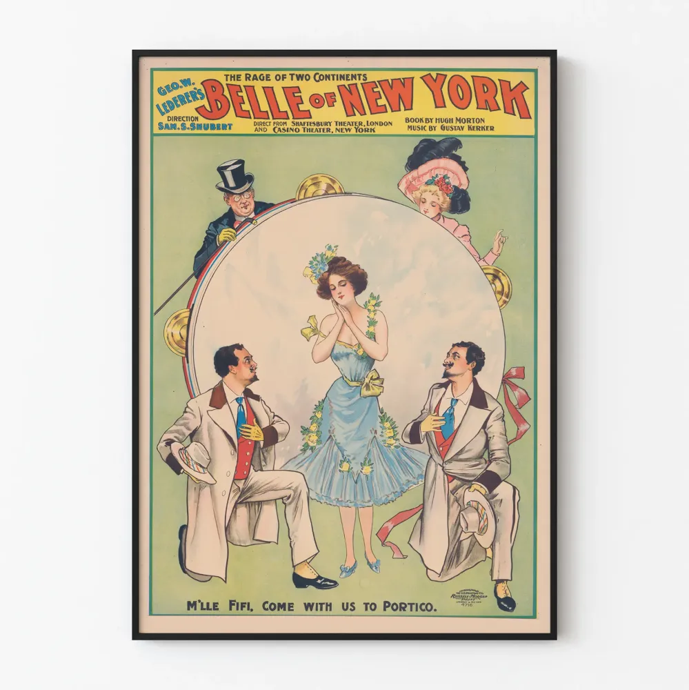 Wintage plakat Belle New York autorstwa Geo W. Lederer