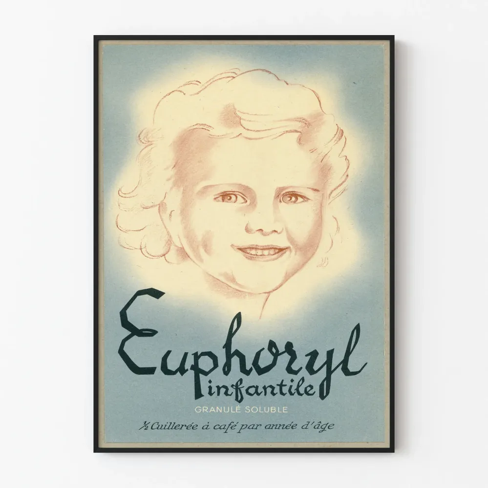 Wintage plakat Euphoryl Infantile do dekoracji ściennej