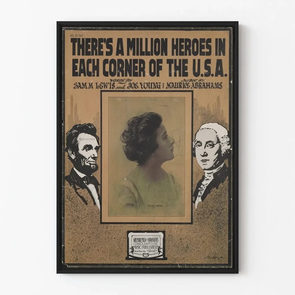 Wintage plakat "W każdym zakątku USA jest milion bohaterów"