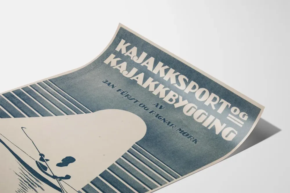Wintage plakat o kajakach i budowie kajaków