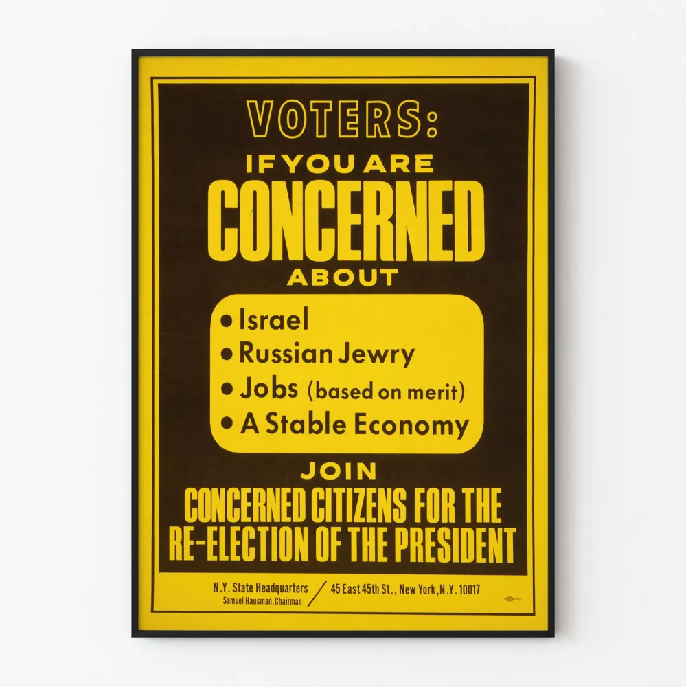 Wintage plakat kampanii wyborczej w Stanach Zjednoczonych