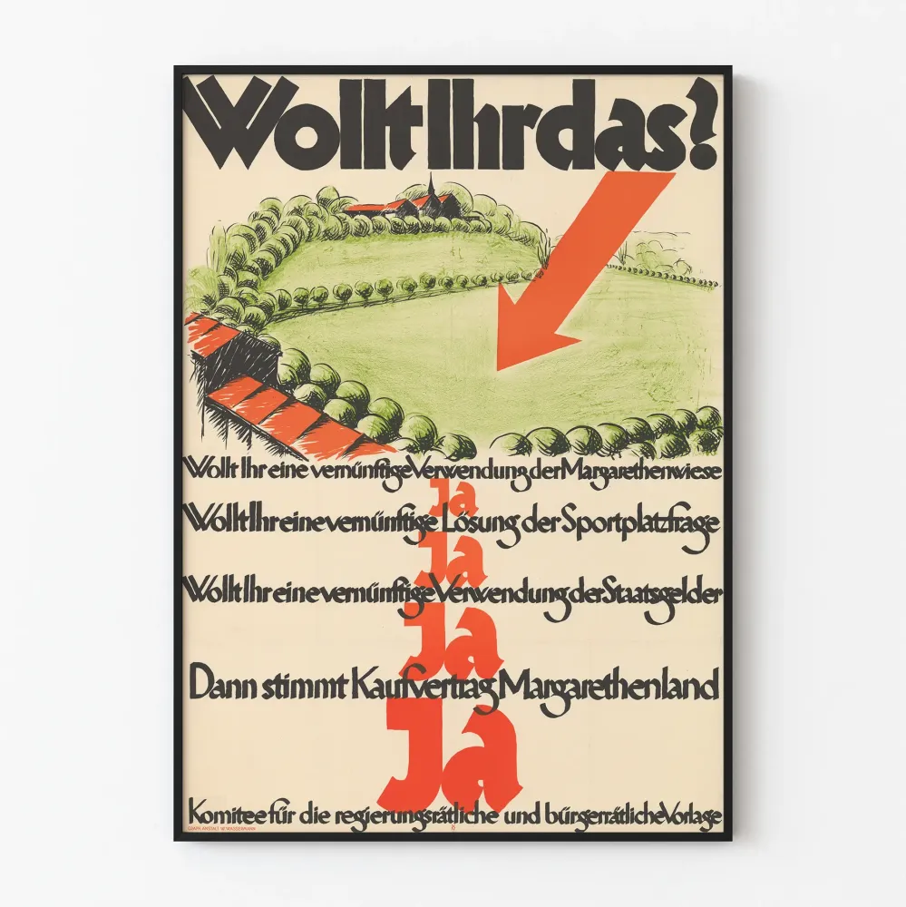 Wintage plakat kampanii na zakup Margarethenland