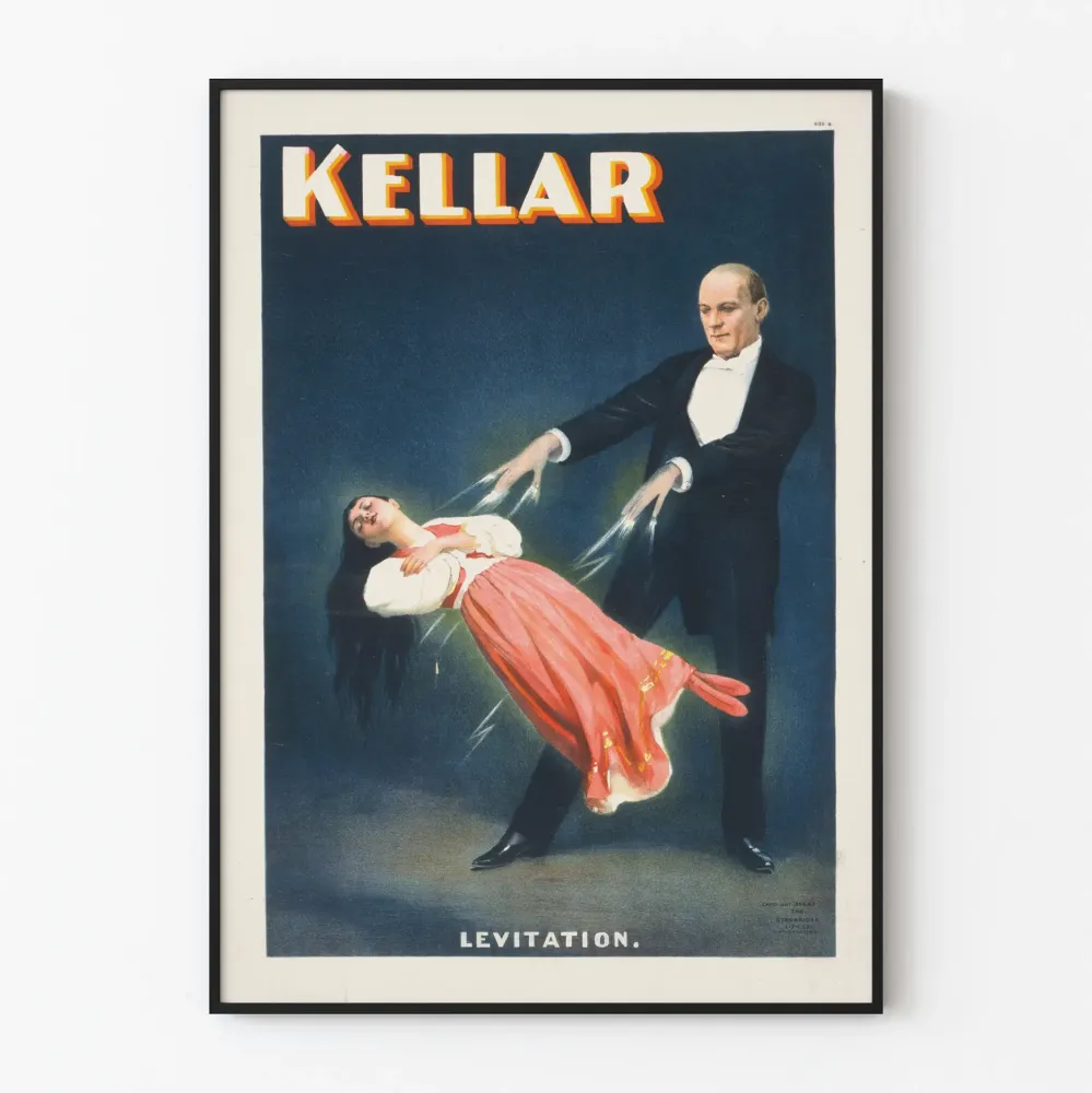 Wintage plakat Kellar Levitation - Magiczna dekoracja ścienna
