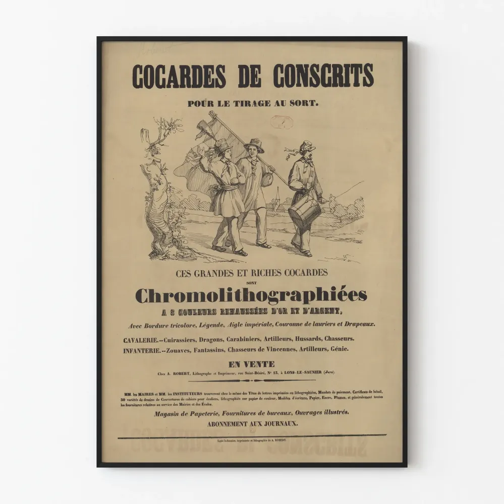 Wintage plakat Kokardy konfraterni dla dekoracji ściennej