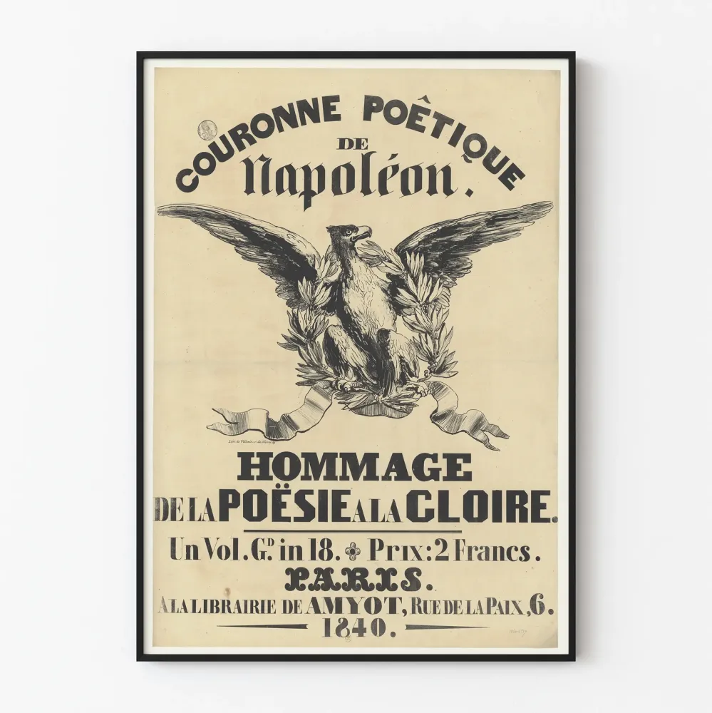 Wintage plakat Korona Poetyczna Napoleona - Hołd dla Chwały
