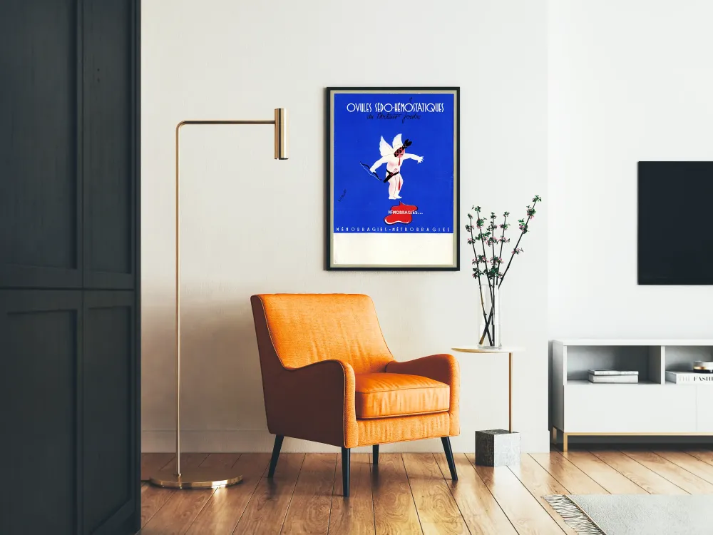 Wintage plakat medyczny Ovules Sedo-Hémostatiques