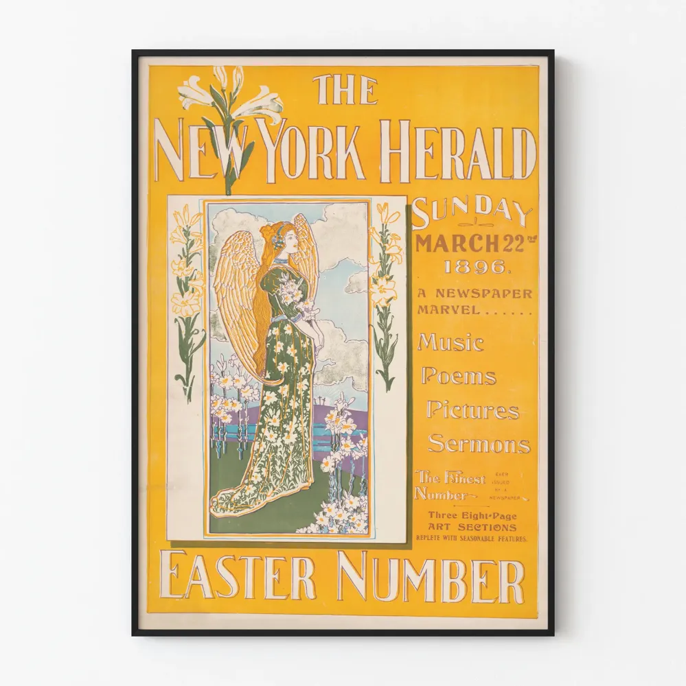 Wintage plakat New York Herald - Numer Wielkanocny 1896