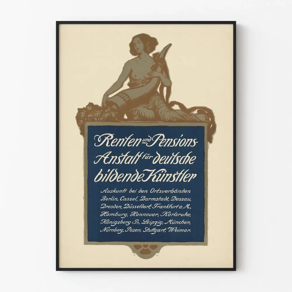 Wintage plakat niemiecki dla artystów malarzy i rzeźbiarzy