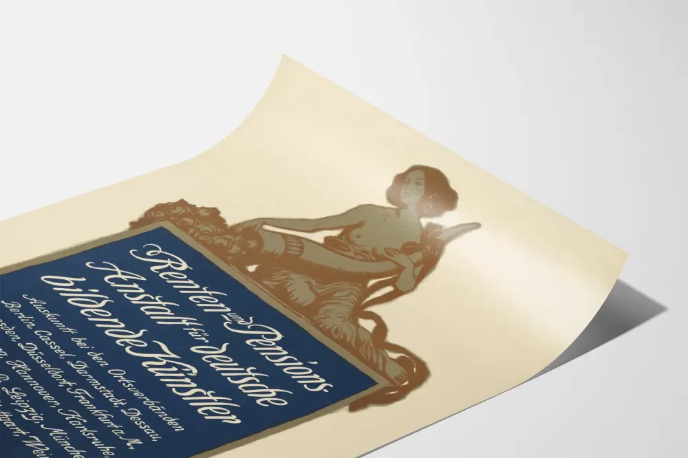 Wintage plakat niemiecki dla artystów malarzy i rzeźbiarzy