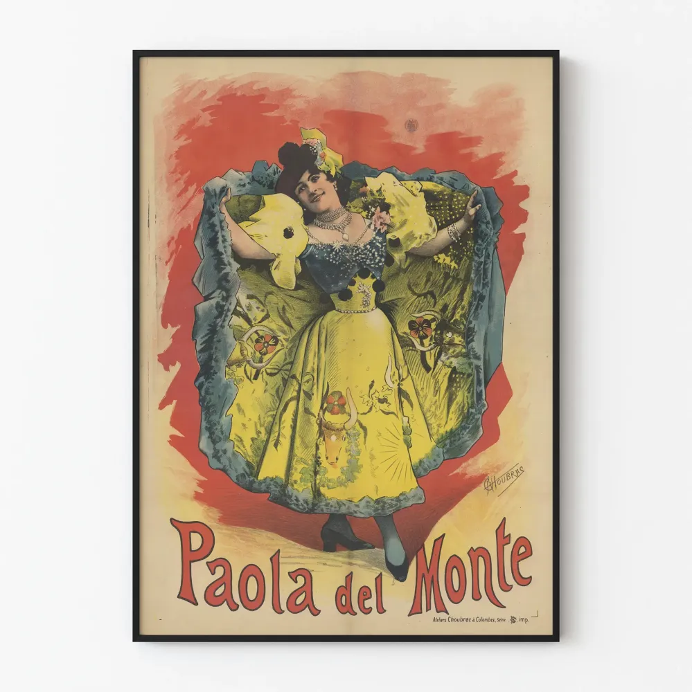 Wintage plakat Paola del Monte – Kolorowa i elegancka dekoracja ścienna