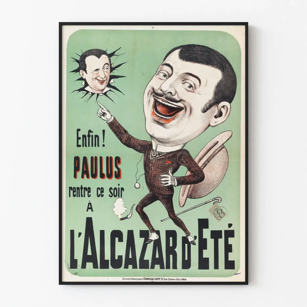 Wintage plakat Paulus w Alcazarze Lato